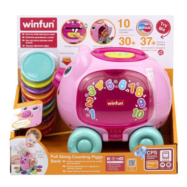 WINFUN Прасенце Касичка за Дърпане