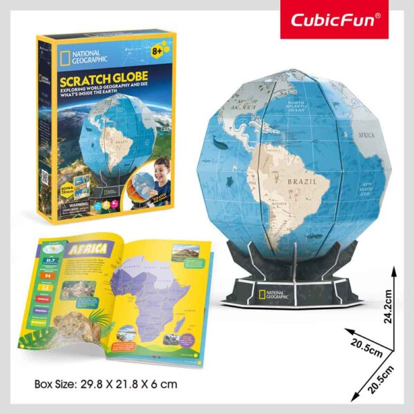 CubicFun Пъзел 3D National Geographic Глобус с изтриване 32ч.