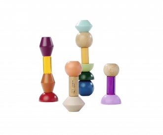 Дървени Montessori елементи за подреждане Eichhorn 100006051, 16 части