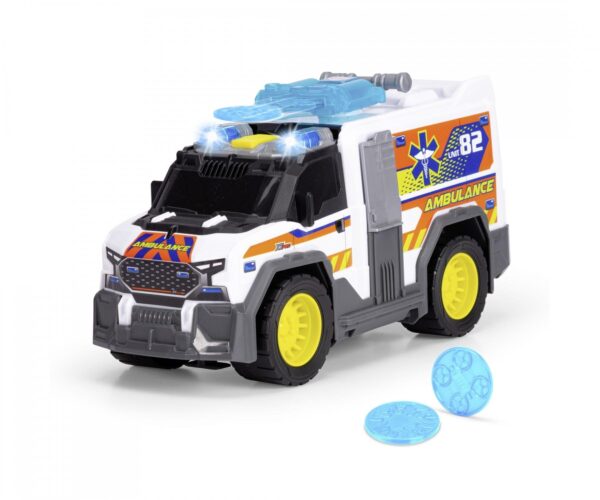 Детска линейка Dickie Toys 30 см със светлини, звук и аксесоари