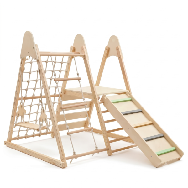 Детски център за игра Moni Toys Little Gym с пързалка и люлка