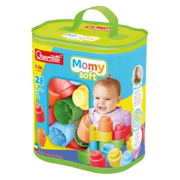 Quercetti Momy Soft – мек конструктор с 28 части в чанта