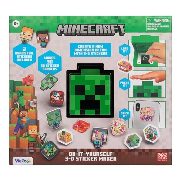 WeCool Minecraft – машина за 3D стикери с форма на Крийпър