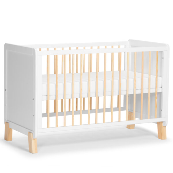 Kinderkraft NICO – дървено креватче 120 × 60 см, бяло, без матрак