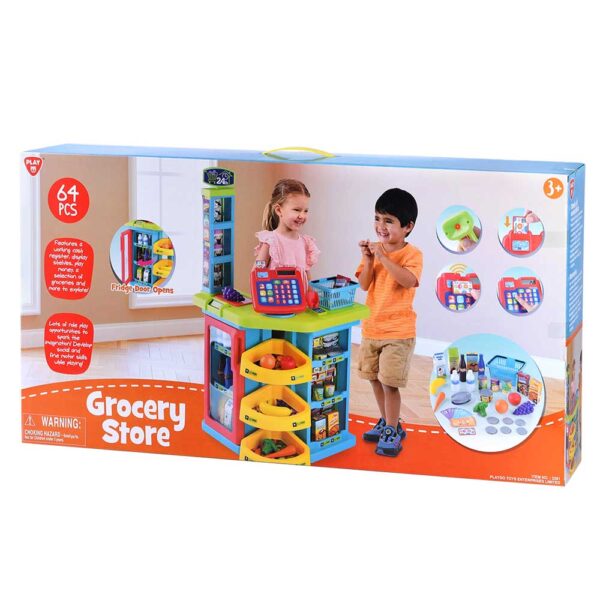 PlayGo Grocery Store – супермаркет с каса, 64 части