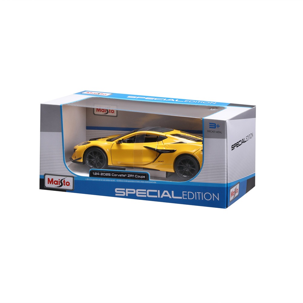 Maisto Corvette ZR1 – жълт модел с отварящи се врати, 1:24 - Image 2
