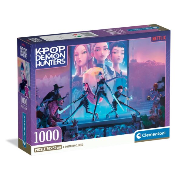 Clementoni KPOP Demon Hunters – пъзел 1000 части с плакат