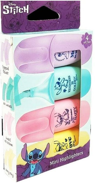 Мини текст маркери комплект 4 бр. Stitch Colorino