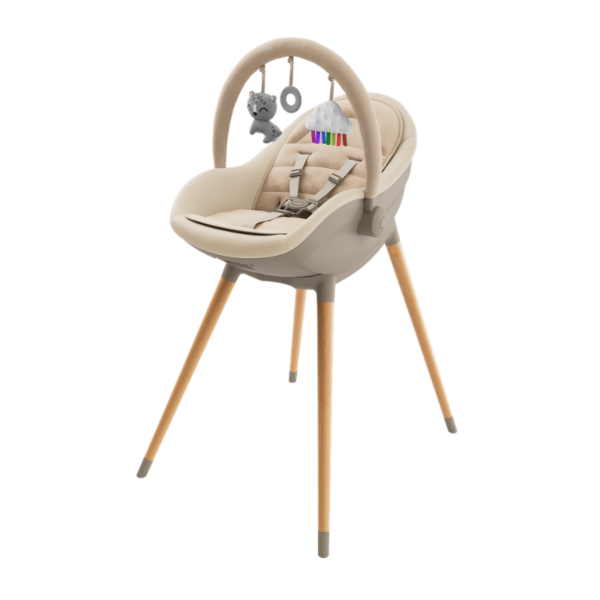 Kinderkraft FINI UP – столче за хранене 3в1, бежово