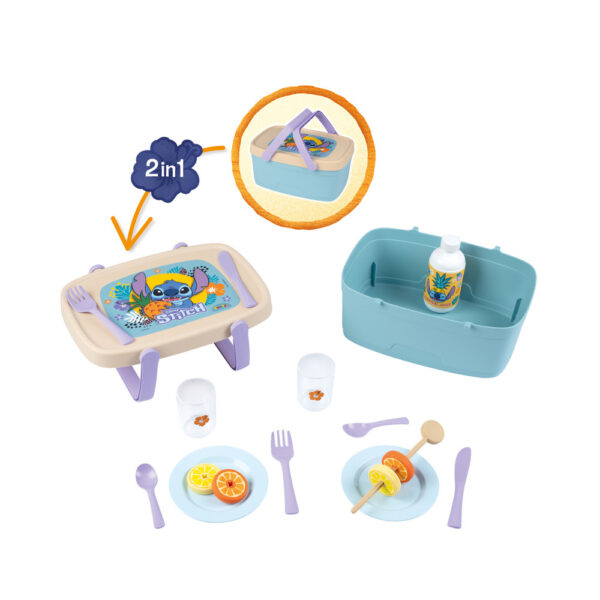 Stitch Smoby 2 в 1 – кошница, която се превръща в масичка