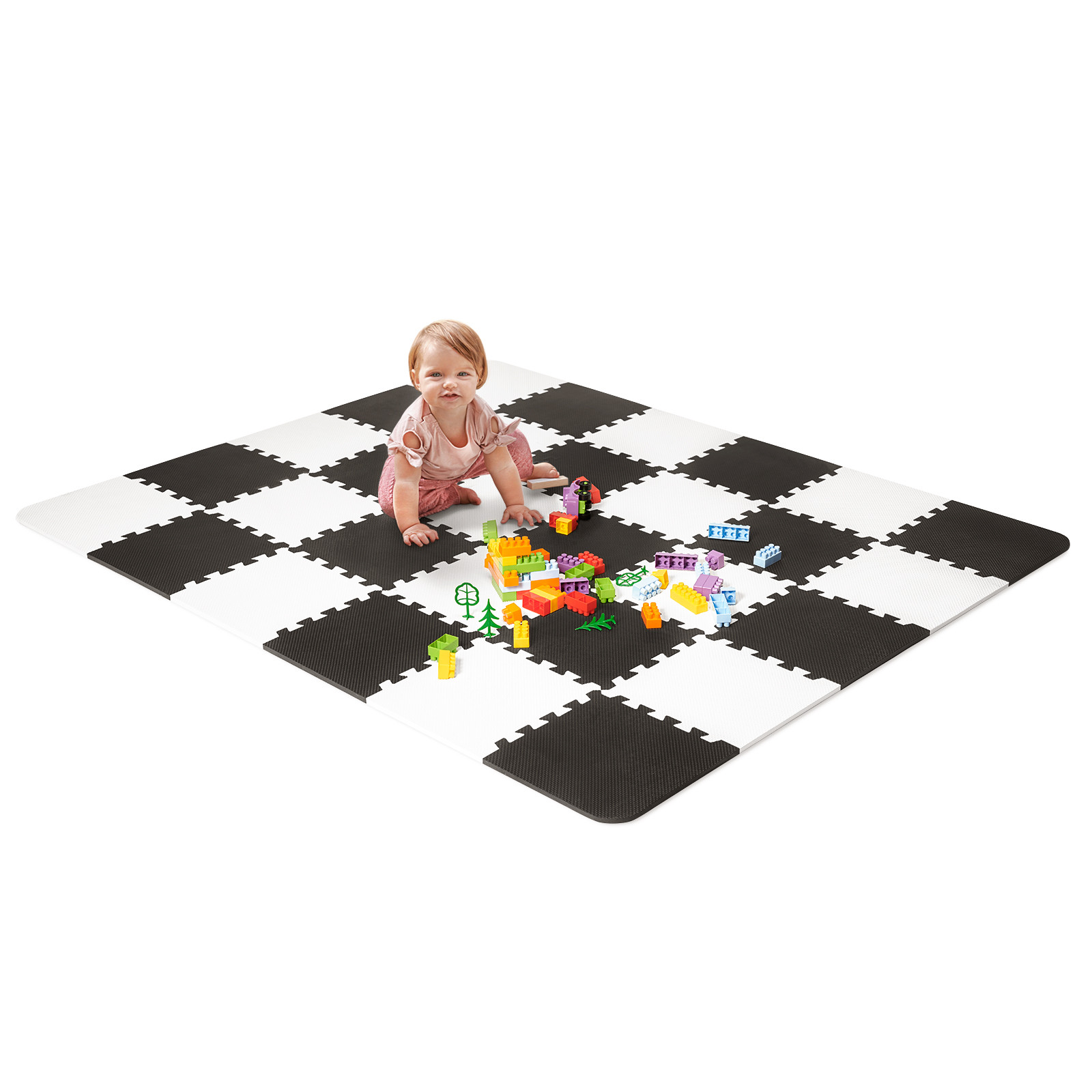 Мек пъзел-килим KinderKraft LUNO, 150 × 180 см, черен - Image 7