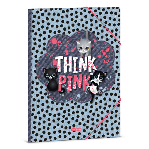 Папка с ластик A4 Ars Una Think Pink