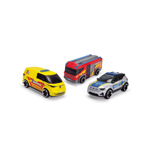 Полиция, пожарна и линейка – три SOS колички Dickie Toys