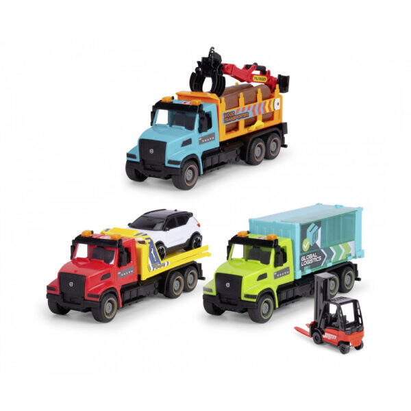 Тежки товари с Volvo Heavy Road Trucks – Dickie Toys, 1 брой