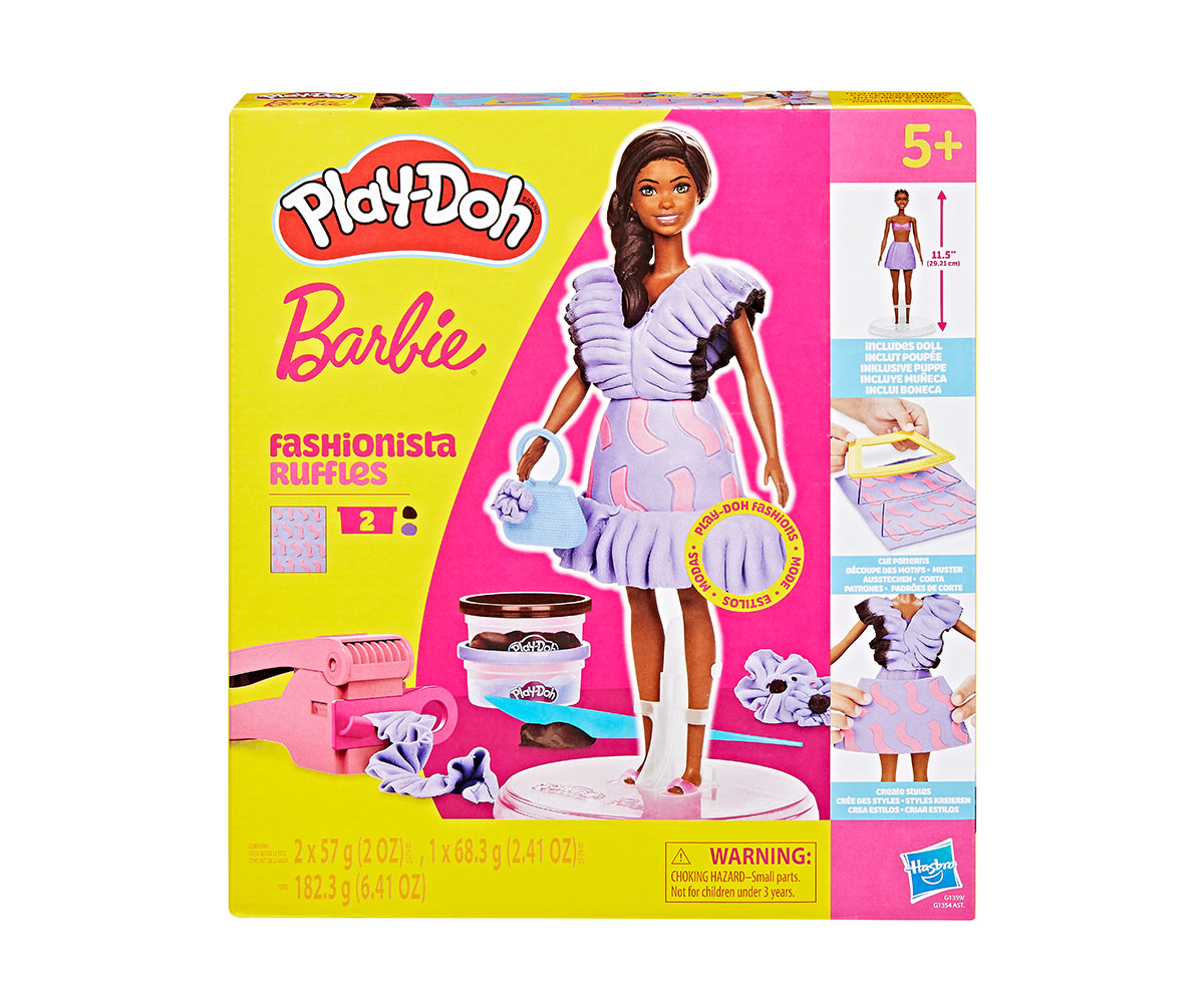 Play-Doh Barbie Fashionista – кукла с волани и модни форми - Image 4