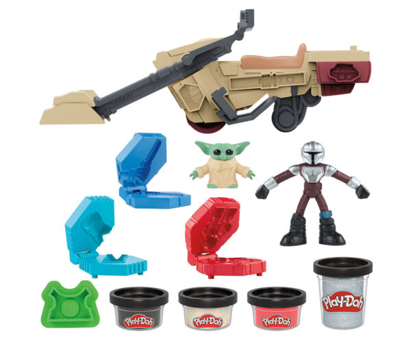 Play-Doh Star Wars спийдър с Мандалореца и Грогу, Hasbro