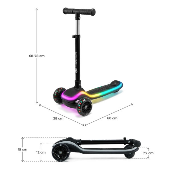 Детска тротинетка Kinderkraft RAKET Black