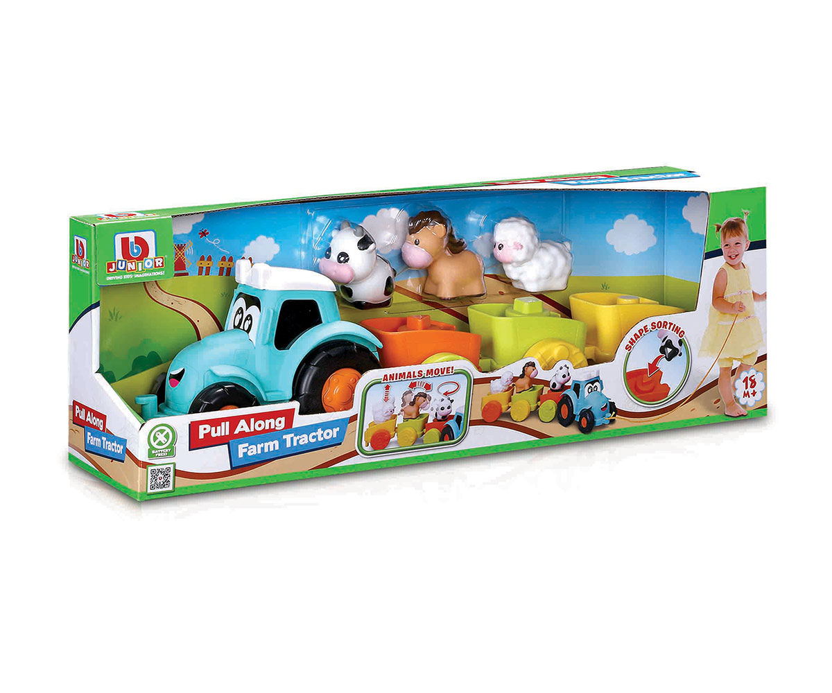 Трактор за дърпане Bburago Junior с ремаркета и животни - Image 5