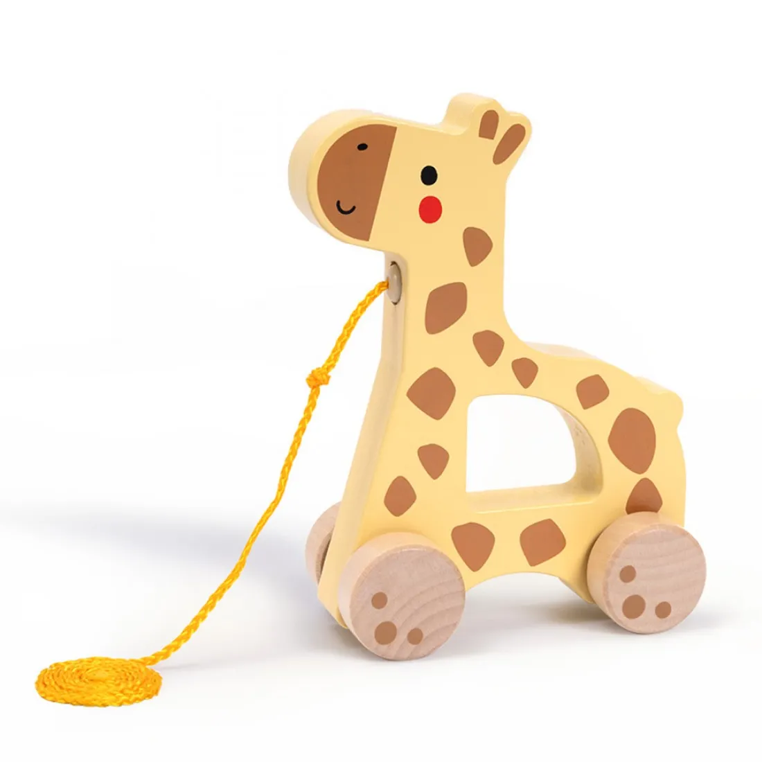 Дървено жирафче за дърпане Tooky Toy TJ009A