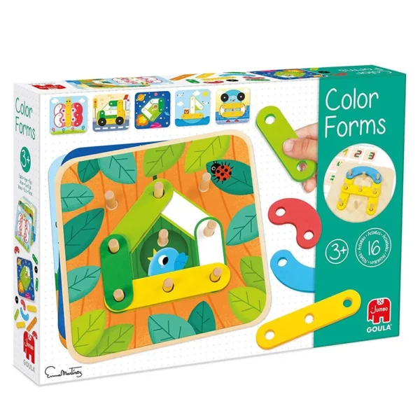 Игра с дървени форми Goula Color Forms