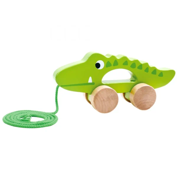 Дървено крокодилче за дърпане Tooky Toy