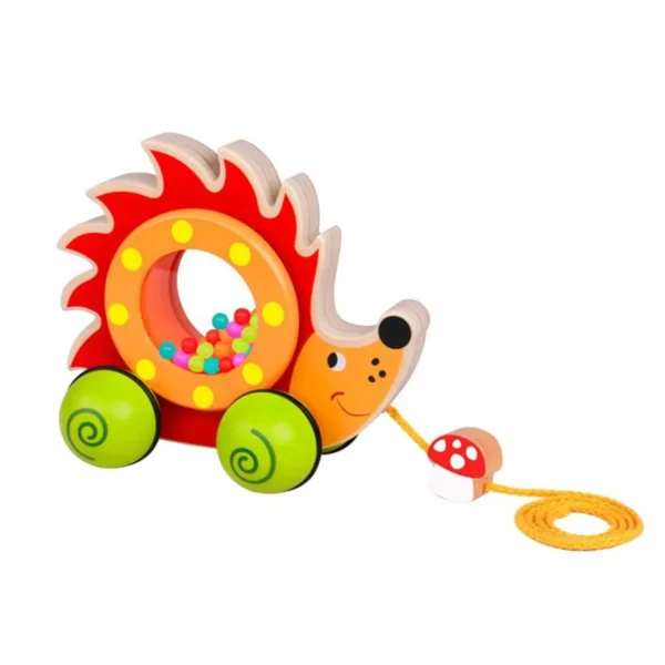 Дървено таралежче за дърпане Tooky Toy