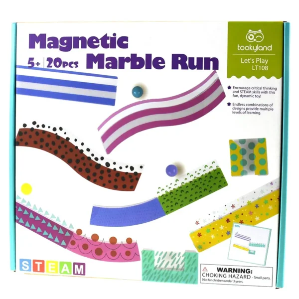 Магнитна писта за топчета Marble Run, 20 части, Tookyland