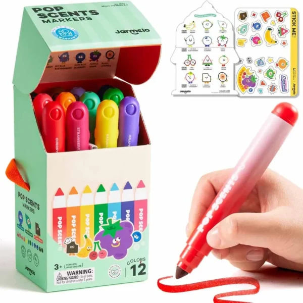 Ароматизирани маркери Jarmelo Pop Scents, 12 цвята