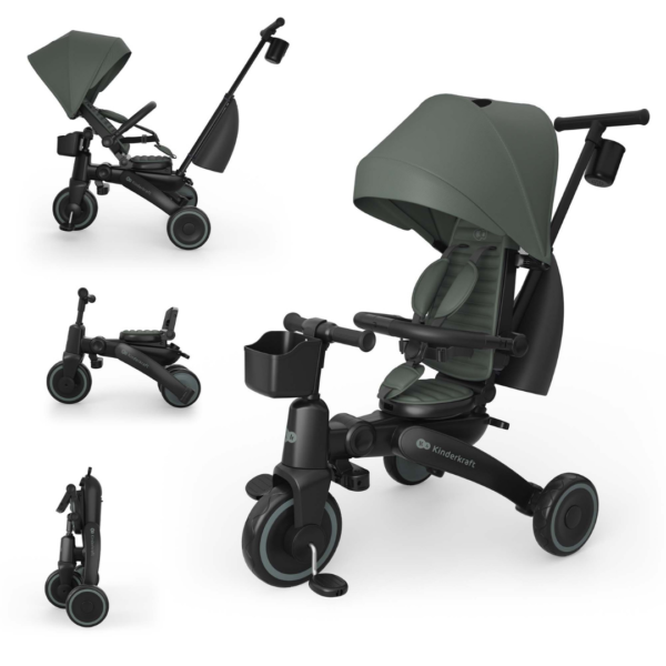 Сгъваема триколка Kinderkraft JAZZ 3, зелена