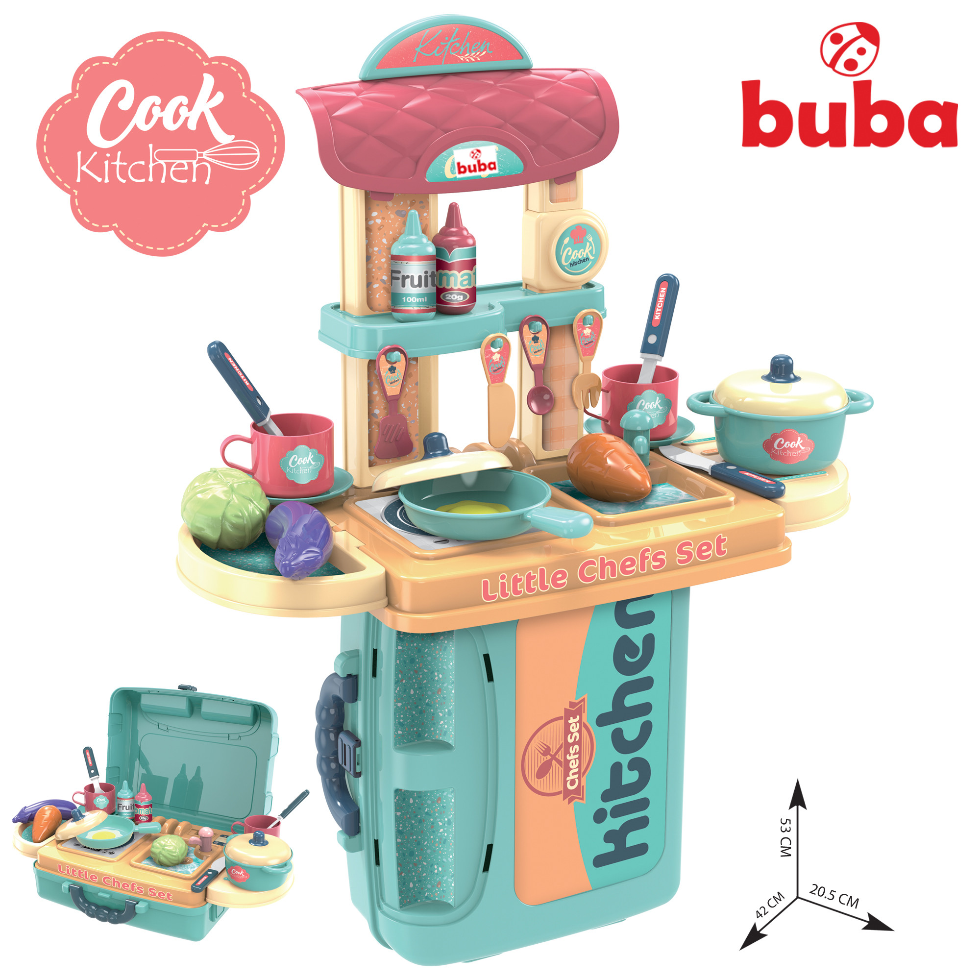 Детска кухня в куфар Buba 008-976 с аксесоари