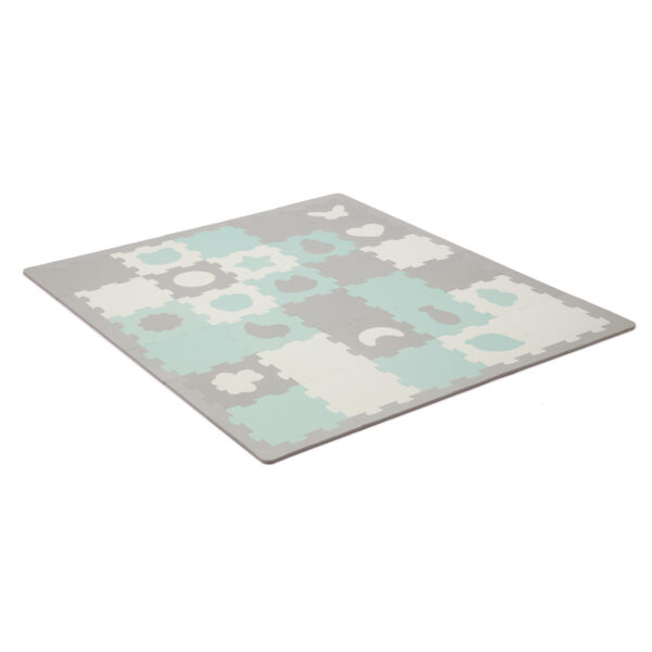 Мек пъзел-килим Kinderkraft LUNO SHAPES Mint