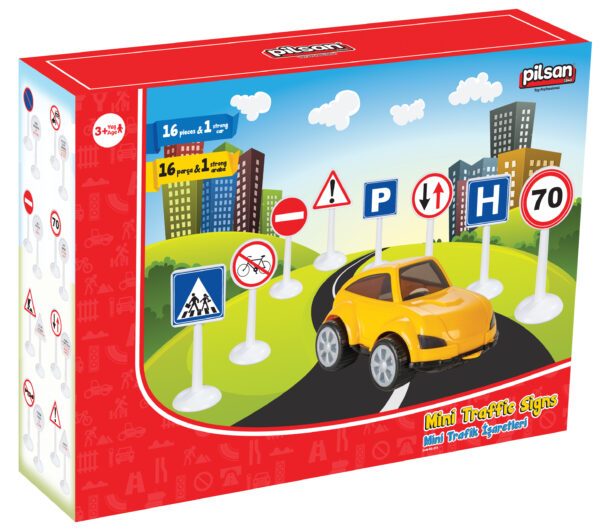 Мини пътни знаци Pilsan 03273, 16 броя